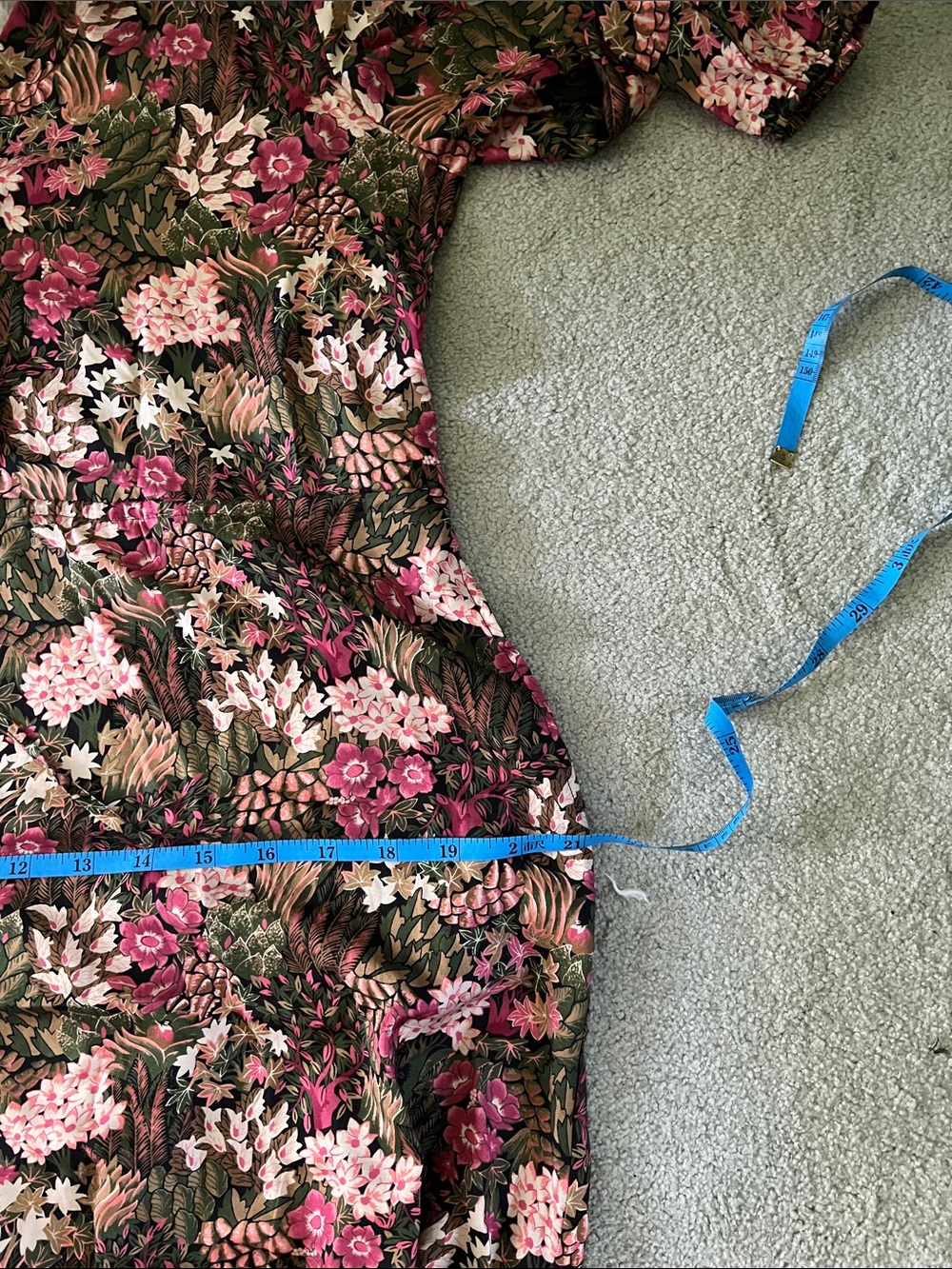 Floral Maxi Shirt Dress in Pink and Green - Picture 9 of 9